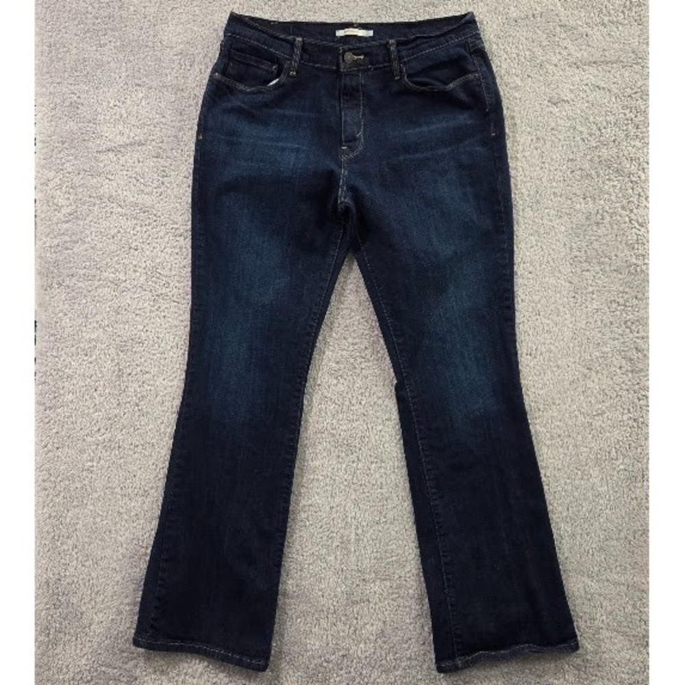 Levi's 515 Bootcut Jeans Women's 14 Dark Wash Blue Mid Rise Stretch Denim